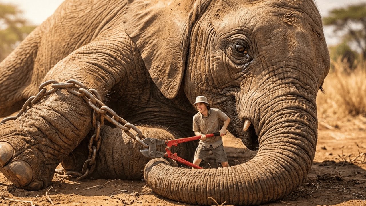 We Found a Baby Elephant Trapped in a Deadly Snare… and Time Was Running Out
