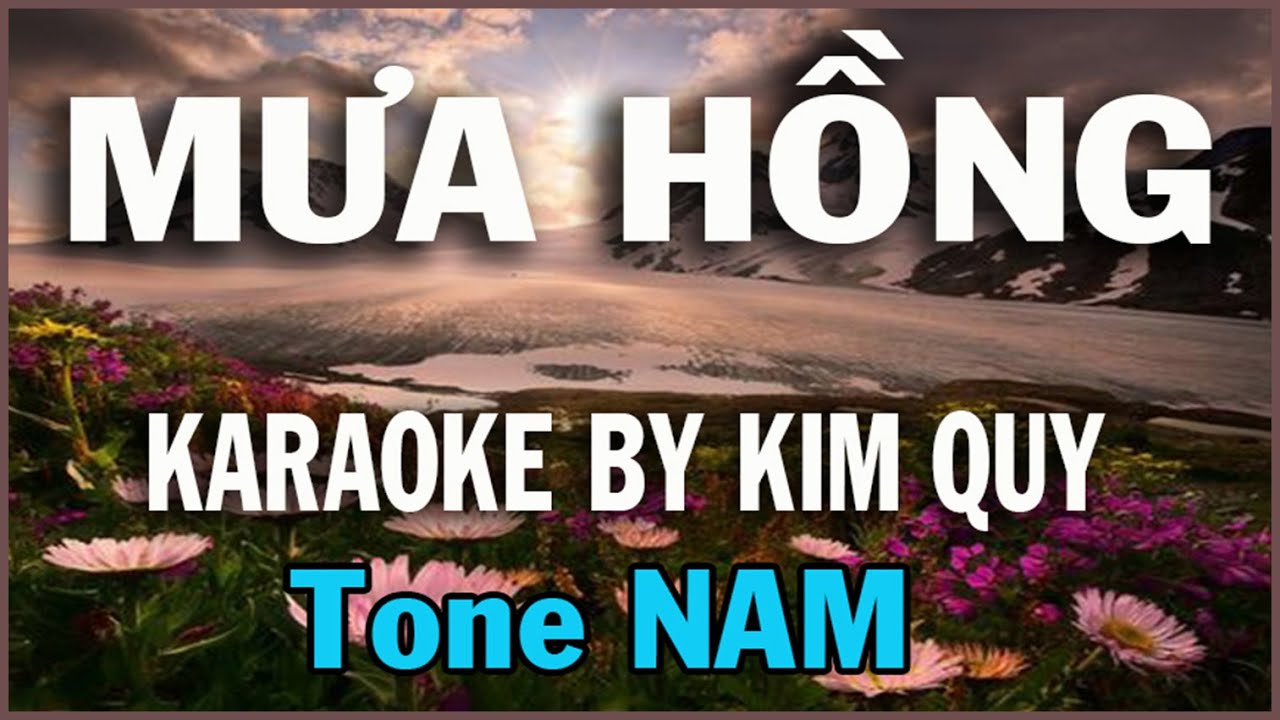 MƯA HỒNG - KARAOKE - Tone NAM ( C/Đô trưởng )