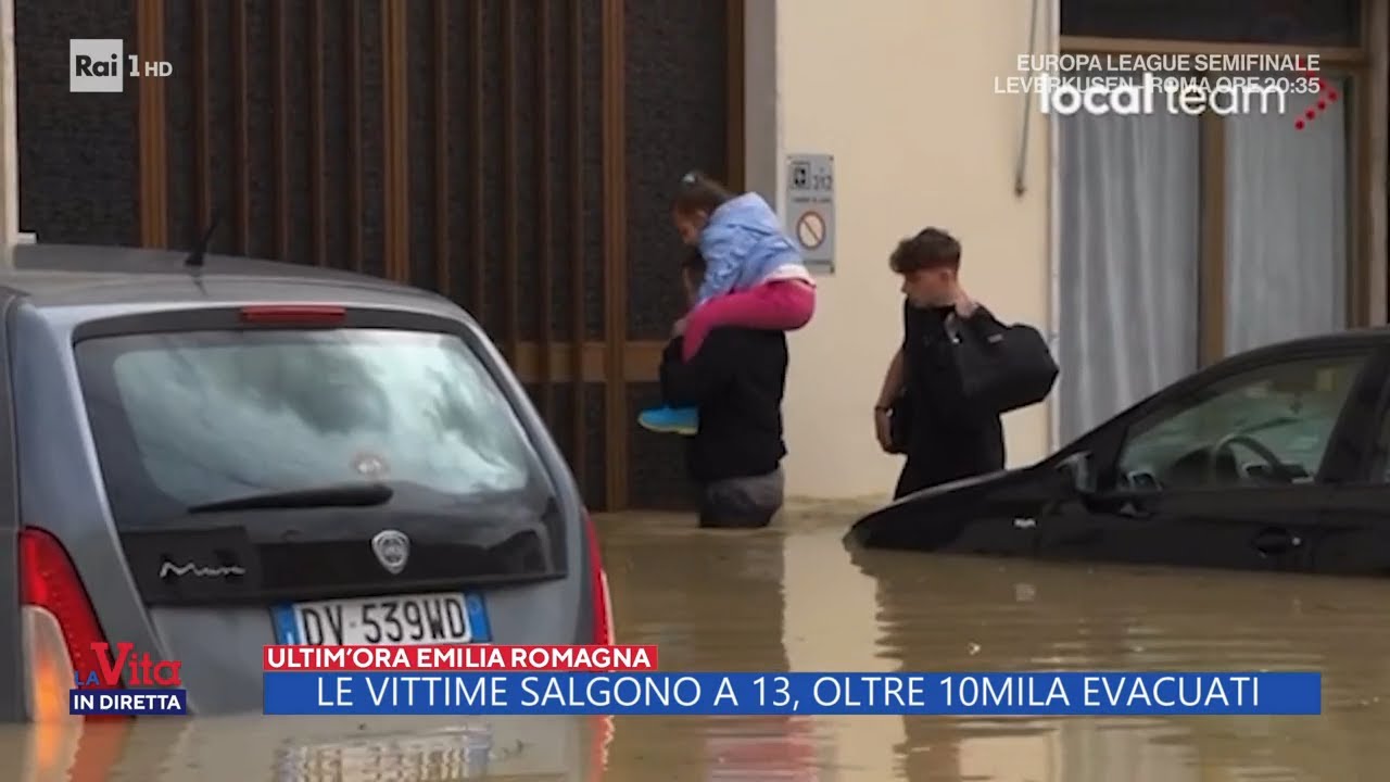 Lugo sommersa dall'acqua - La Vita in Diretta 18/05/2023