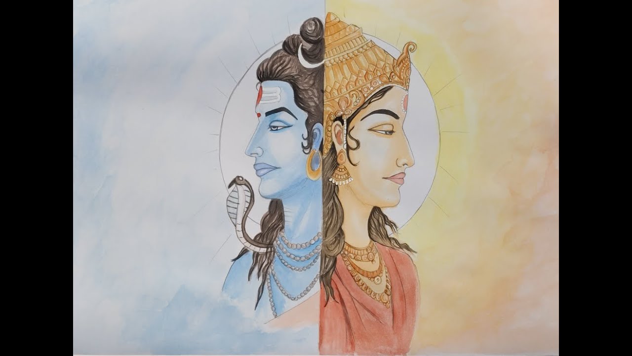 Divine Union of Shiva & Parvati | Symbol of Balance and Eternal Love | Spiritual Art