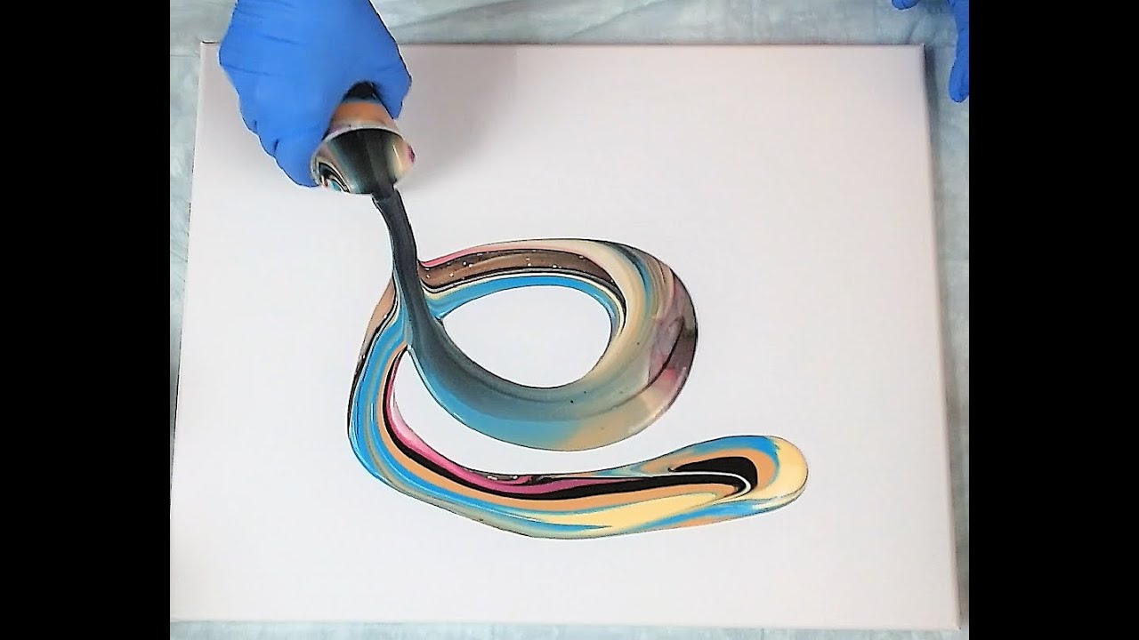 Dirty Acrylic Pour!  Tutorial Paint Mixes Put To Work / Fluid Art