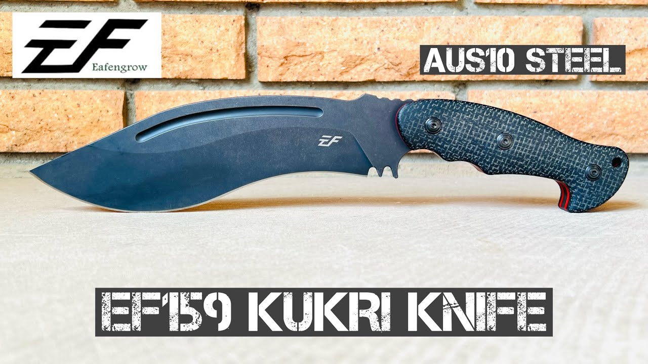 Eafengrow EF159 Kukri Full Tang Knife (This Thing Is A Beast)