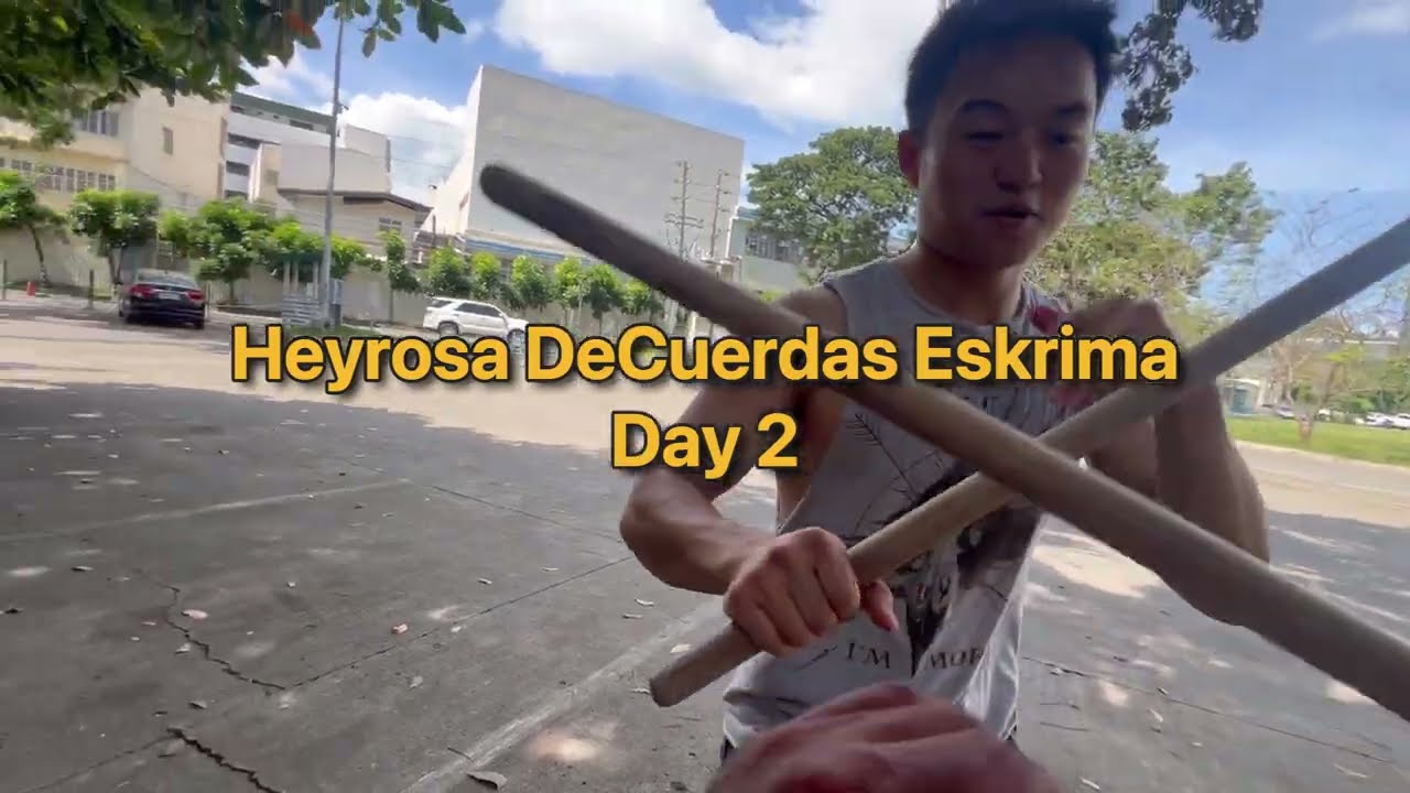 Day 2 Learning Heyrosa De Cuerdas Eskrima - Blocks, Disarms, Stick grappling and punching