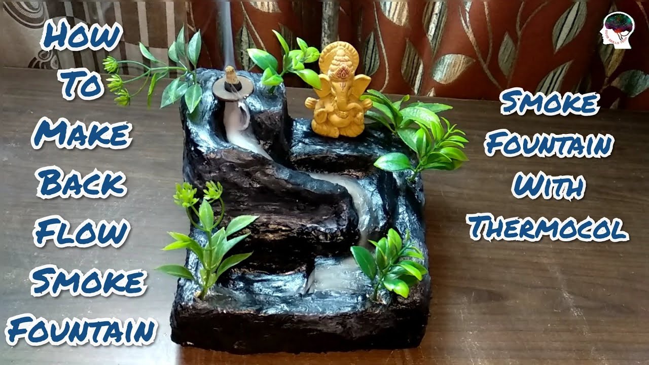 HOW TO MAKE BACK FLOW SMOKE FOUNTAIN | BACK FLOW INCENSE BURNER | SMOKE FOUNTAIN |