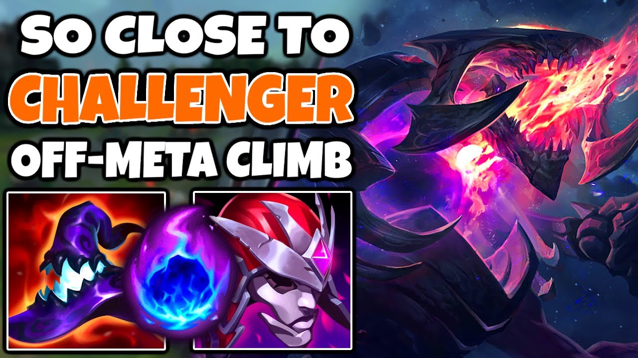 I am SUPER CLOSE to CHALLENGER on my OFF-META CLIMB account | AP Cho'gath Mid | 13.13