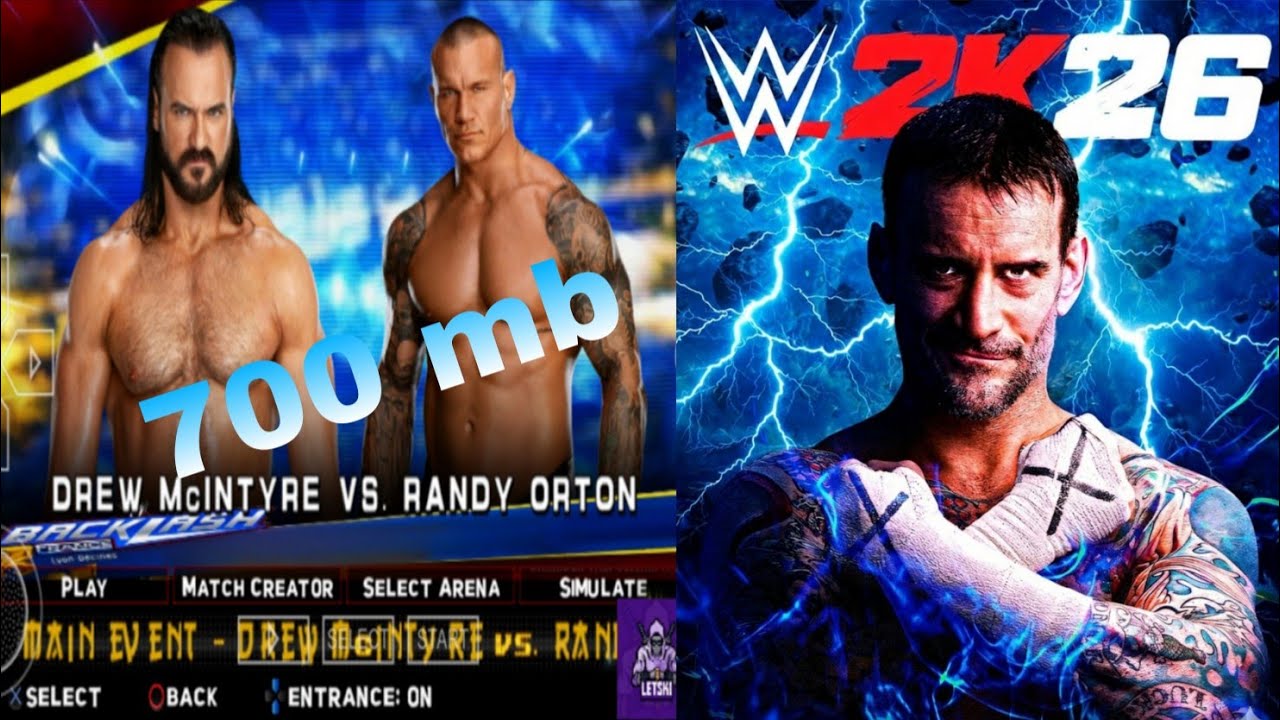 WWE 2K26 PSP full edition download in 700 mb 🔥🔥| letest version | All wrestlers unlocked 