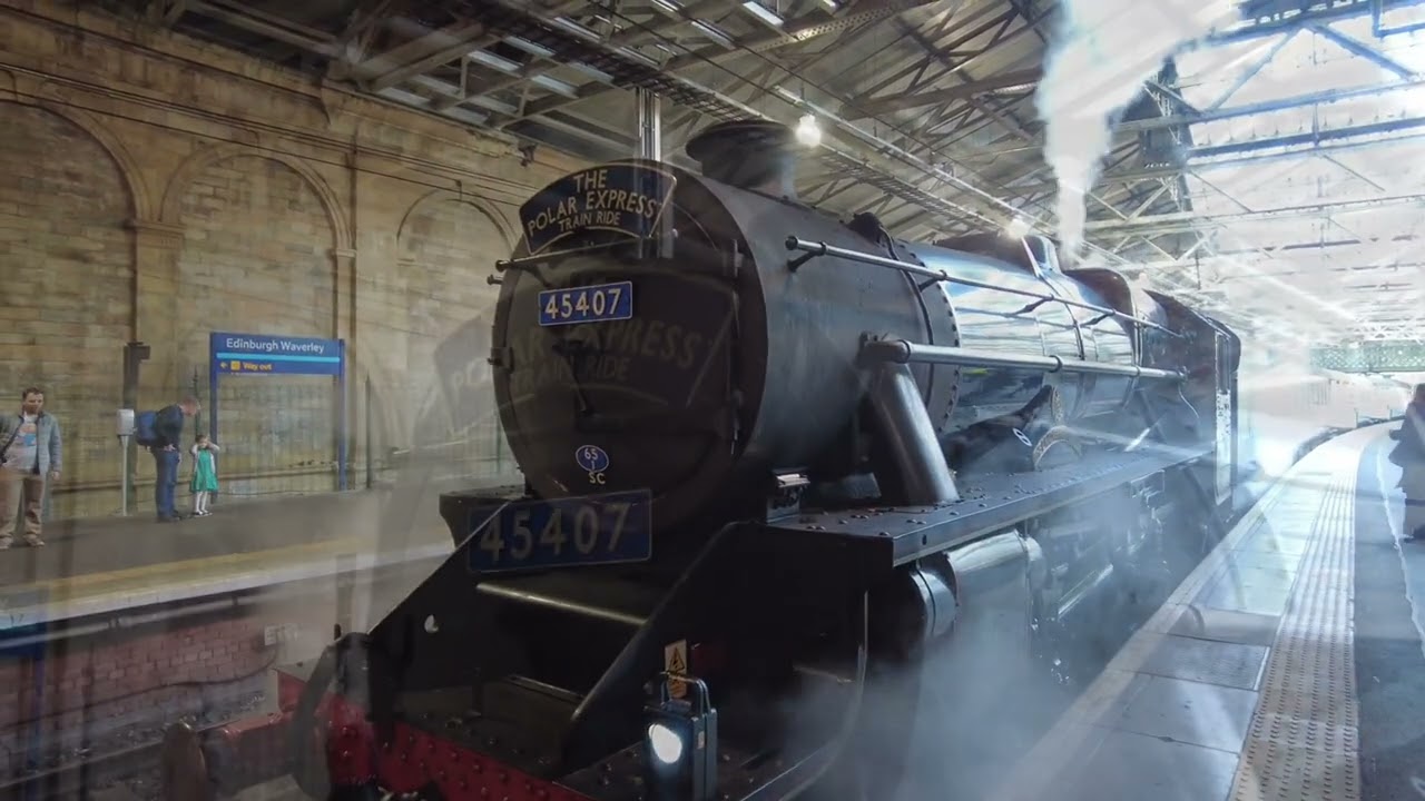 POLAR EXPRESS AT EDINBURGH WAVERLEY 2024 (45407 The Lancashire Fusilier)