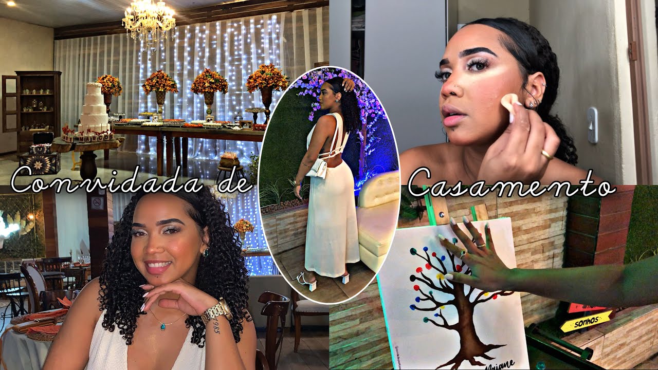 VLOG: ARRUME-SE COMIGO PARA UM CASAMENTO *a noite| make + cabelo + look