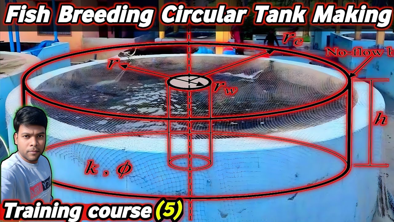 how to make fish breeding tank /मछली प्रजनन टैंक कैसे बनाये / round circular cement tank making-5