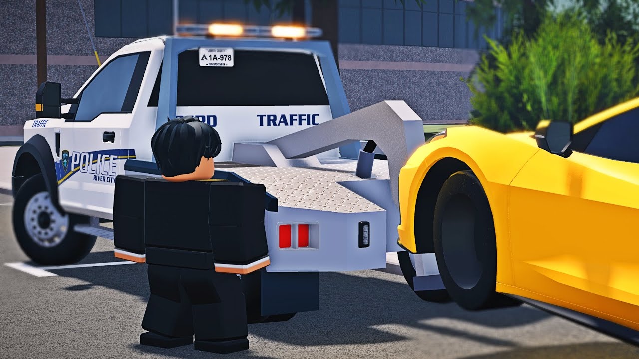 We STOLE a Police Tow Truck! - ERLC Roleplay