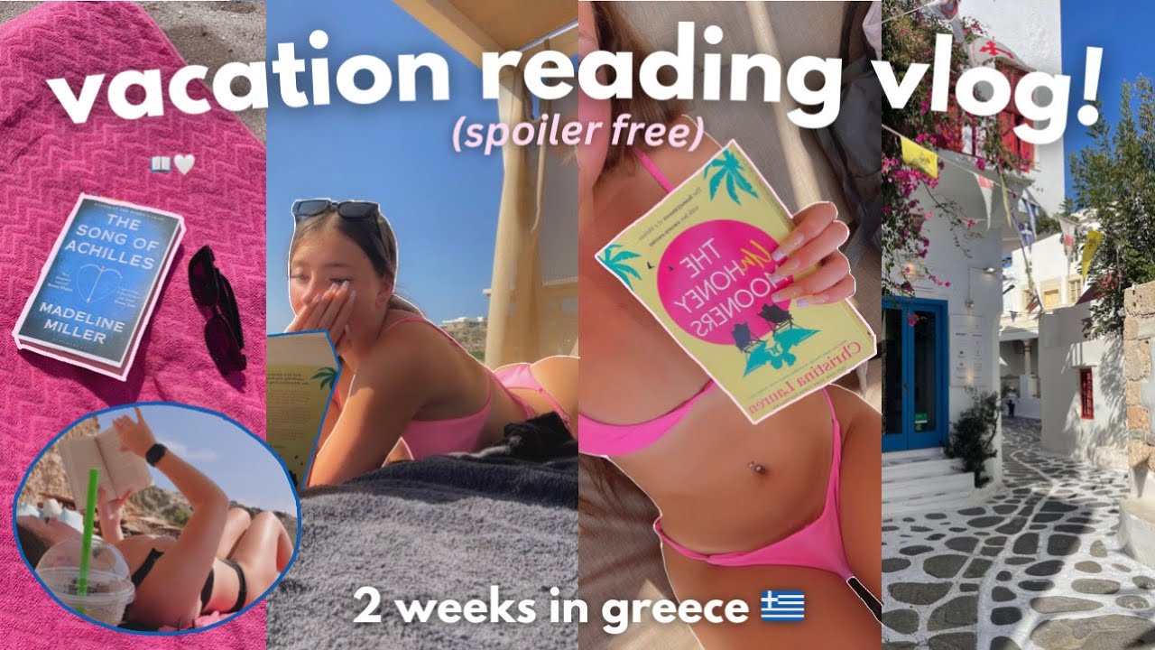 read with me on vacation 🐚📖 what I read in greece reading vlog [spoiler free]