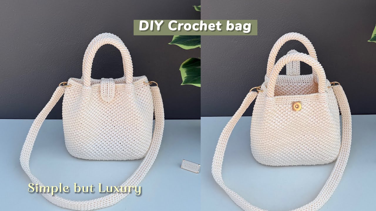 How to make crochet trendy bag new design | ခေတ်စားနေတဲ့ အိတ်ထိုးနည်း ( easy and simple design) 