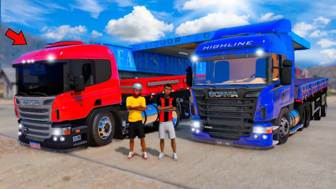 GTA 5 VIDA DE CAMIONEIRO | ENCONTREI O @VIT1N  NO MEIO DE UMA VIAGEM DE CAMINHAO