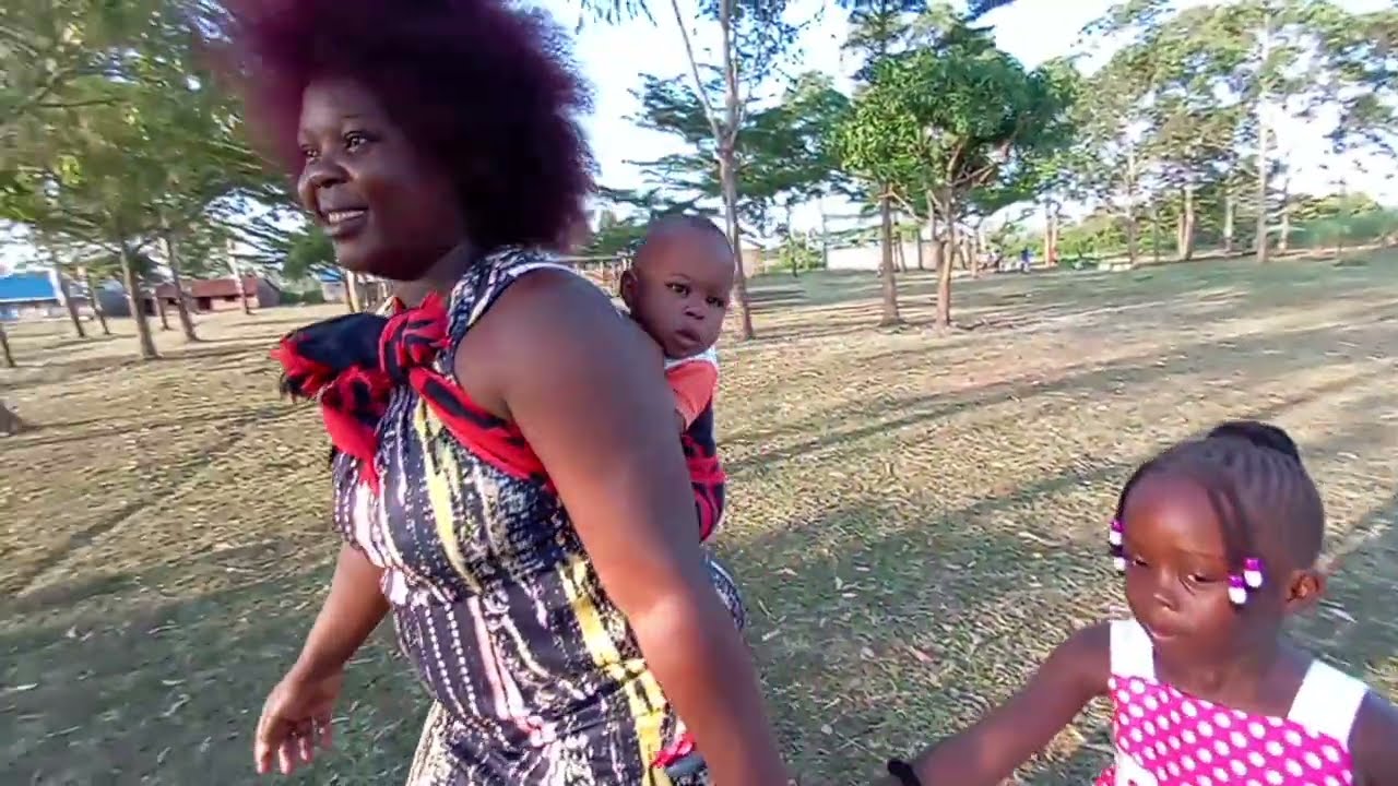 EXPLORING OUR VILLAGE,, BREASTFEEDING , PLAYING  AND MEETING NEW FRIENDS 😀
