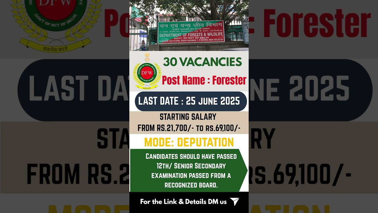 Department of Forests & Wildlife Recruitment 2025| Forests & Wildlife Vacancy 2025| New Vacancy 2025