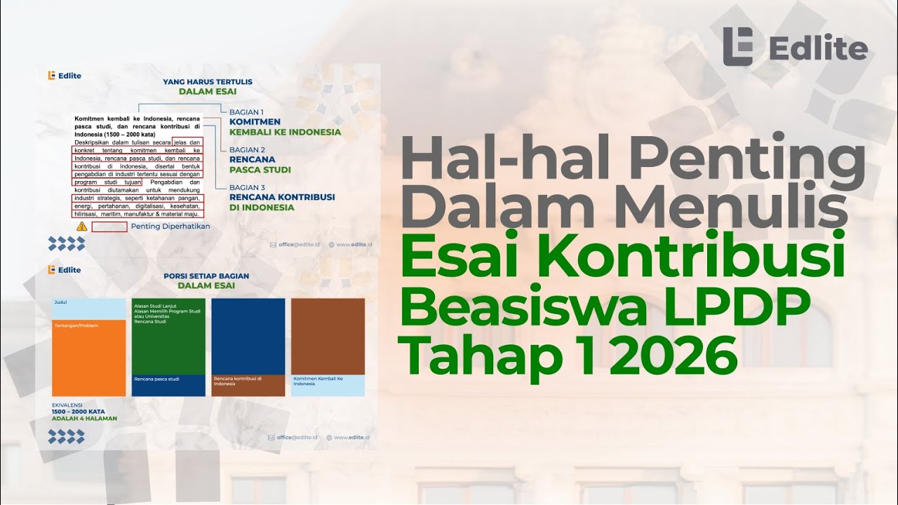 Rahasia Menulis Esai Kontribusi Powerful Beasiswa LPDP 2026: Ini Yang Bikin Peluang Lolos Meningkat