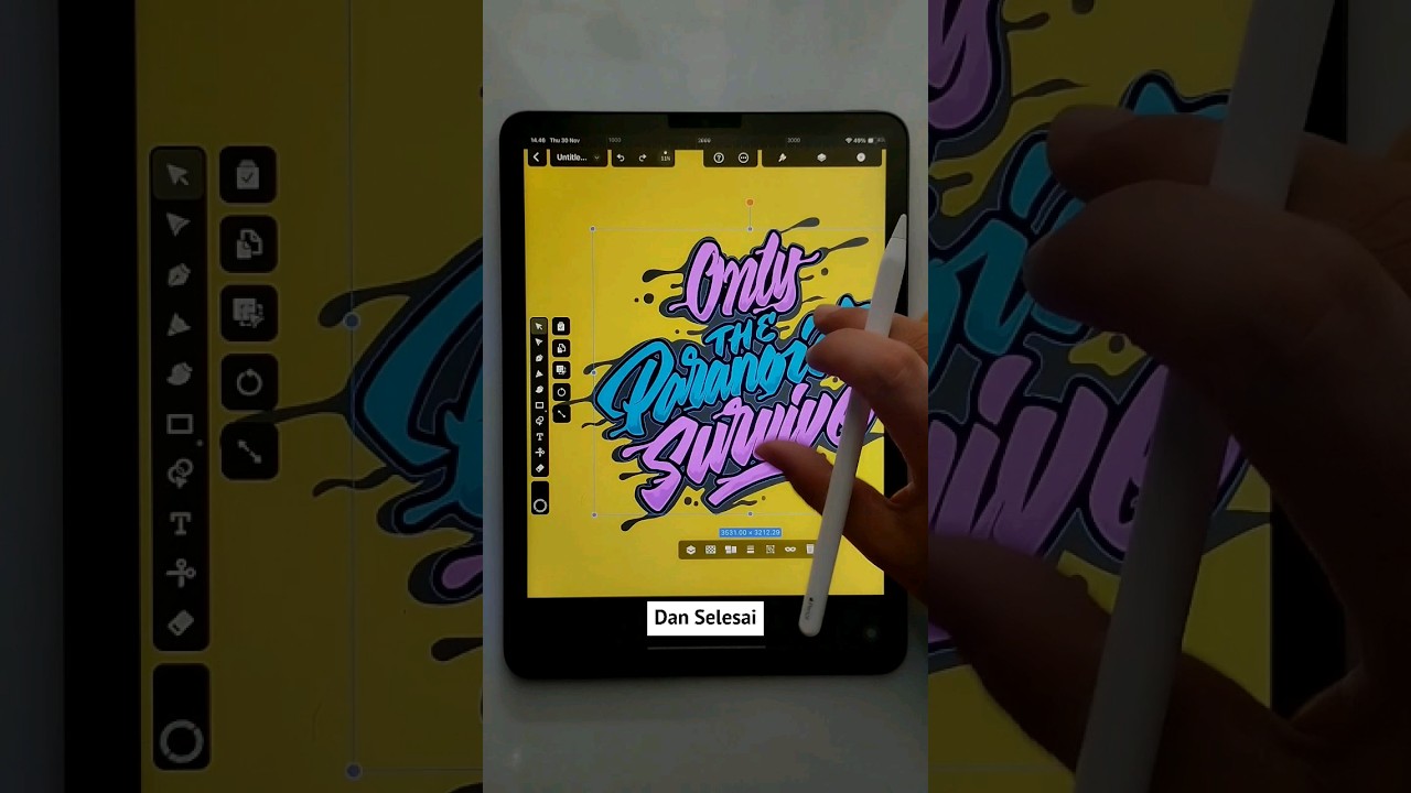 Merubah file procreate ke vector. #handlettering #lettering #drawing #procreate #graphicdesign
