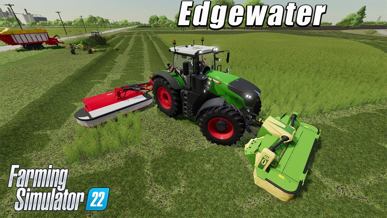Some Mixed Matched Mowing Here At Edgewater Ep 14 Farming Simulator 22 Let's Play