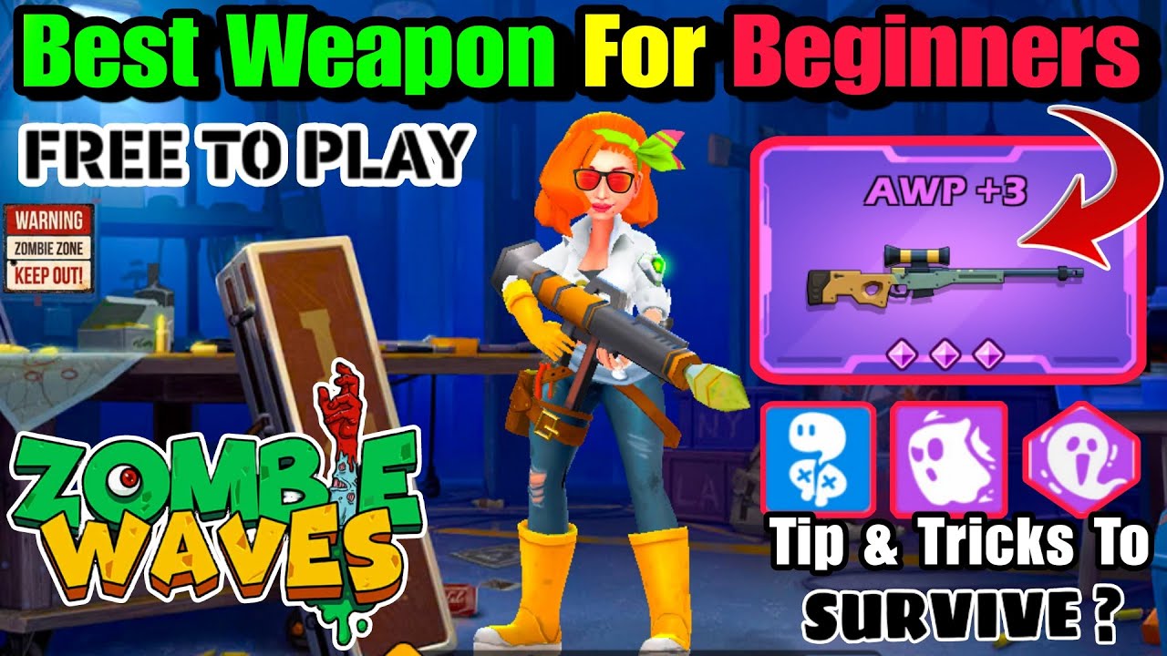 Best Weapons | Zombie Waves | Beginners Guide | Tips & Tricks #rhodegamer #zombiewaves