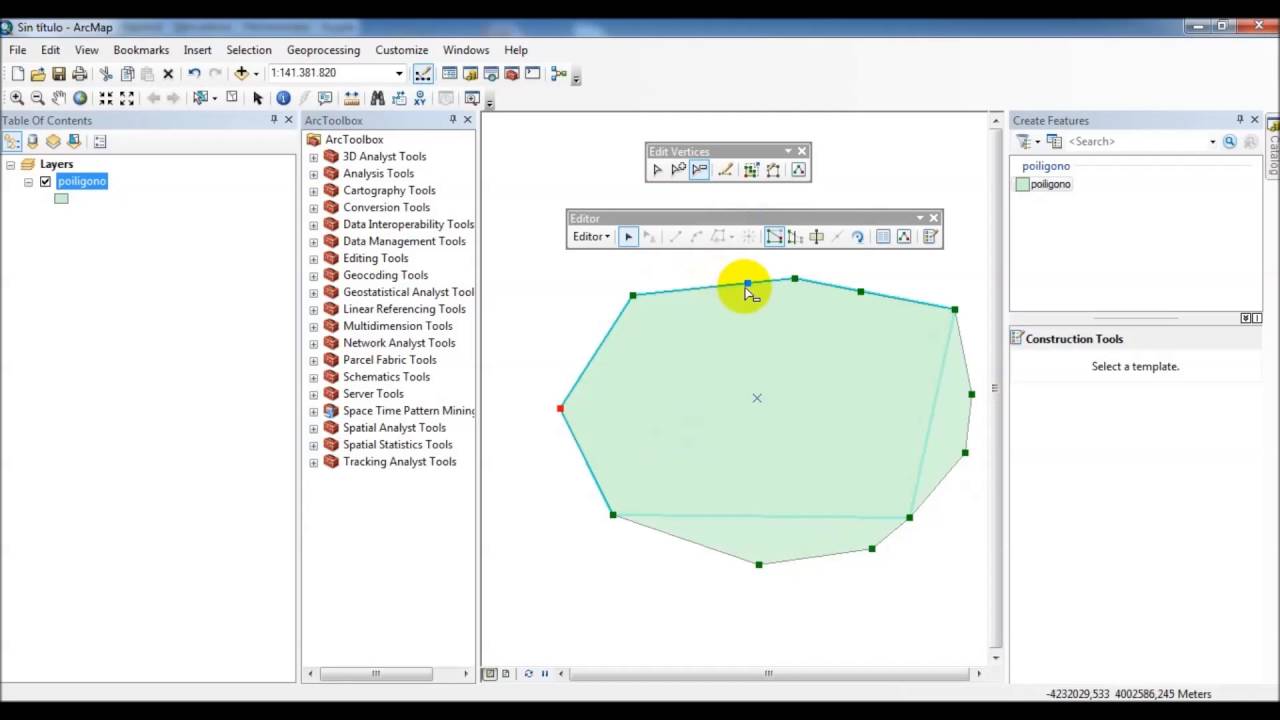 Arcgis 10.2 Crear un polígono