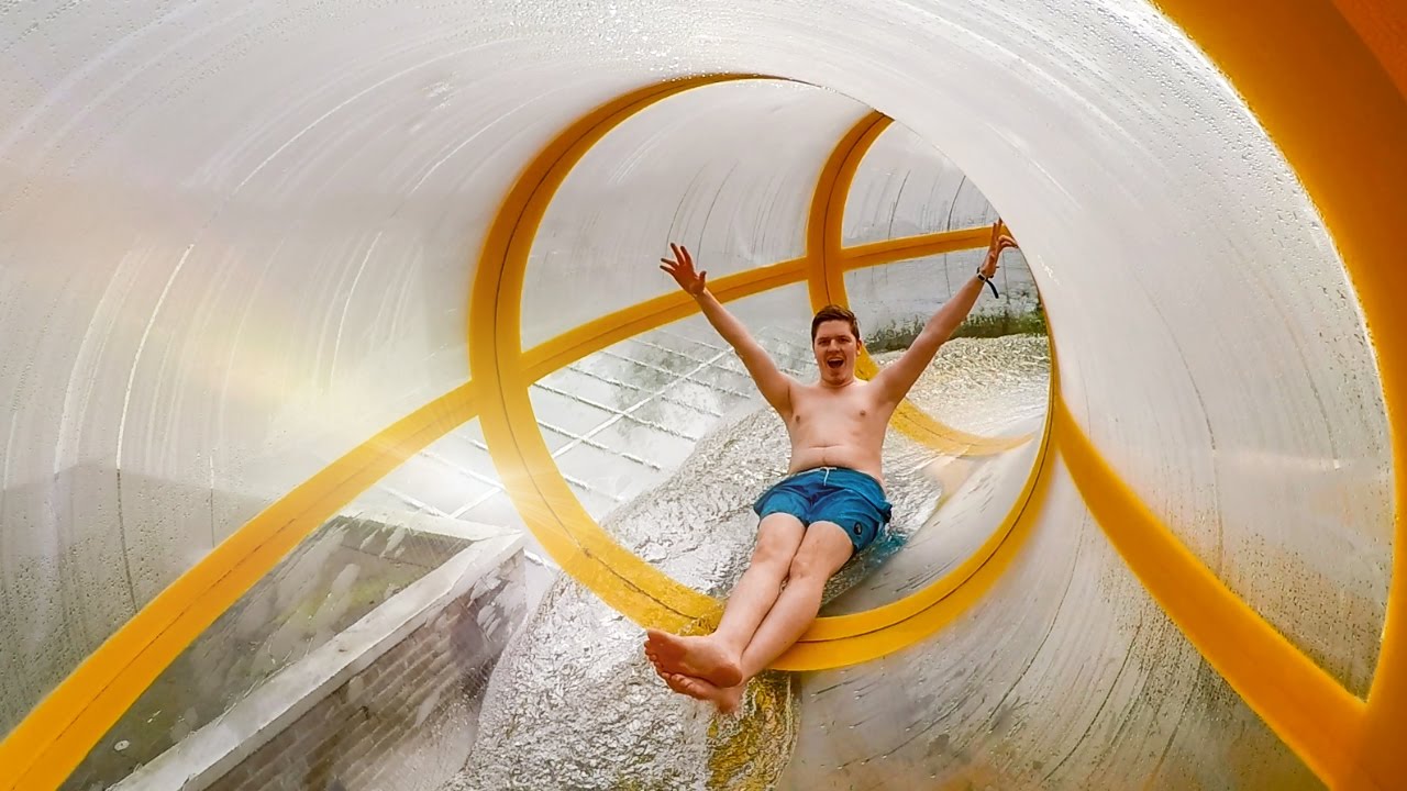Glass Water Slide | Glazen Waterglijbaan - Zwembad Den Hommel Utrecht