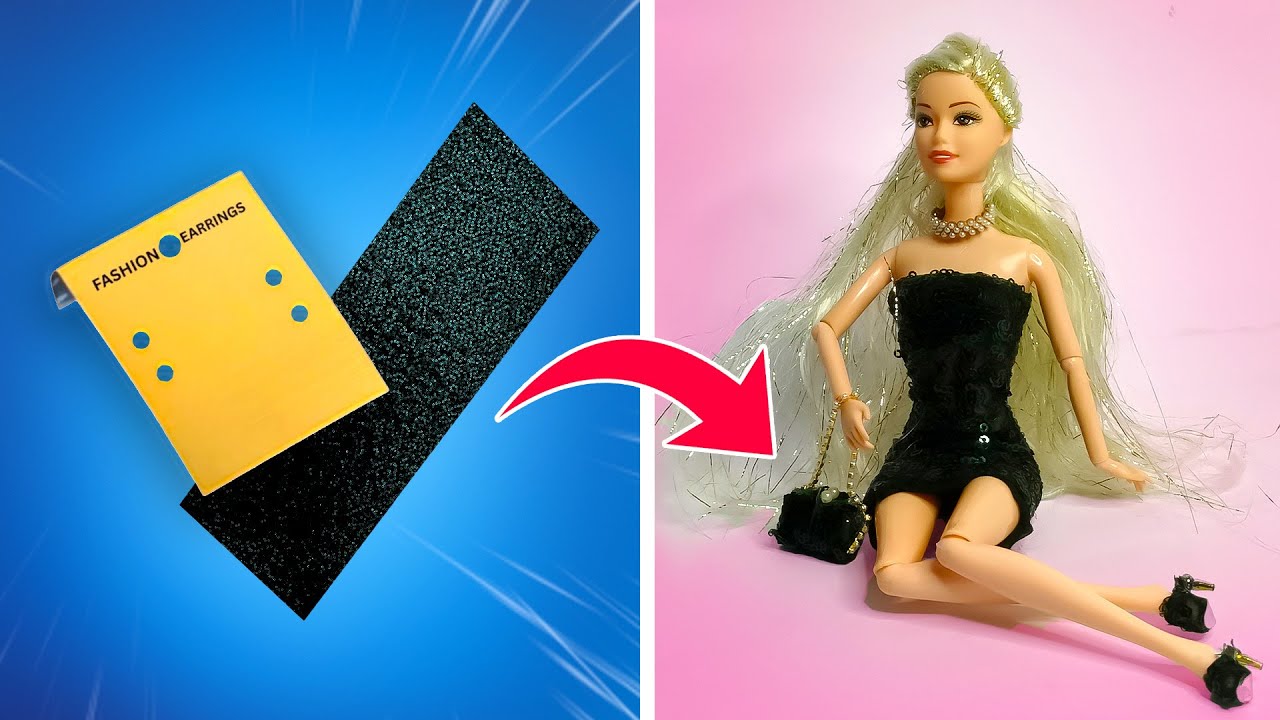 Handmade Doll Miniature Bag & Heel | DIY Doll Craft | Make Doll Heel and Bag Using SImple Material