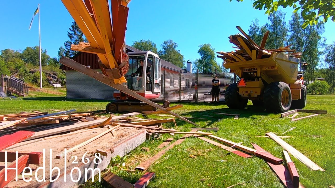 Demolition Of a Small Cabin -Excavator Time Lapse (ep.268)