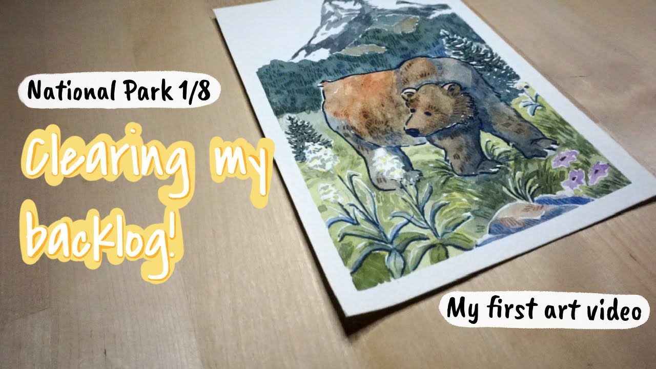 Travel Postcard Painting: Glacier National Park