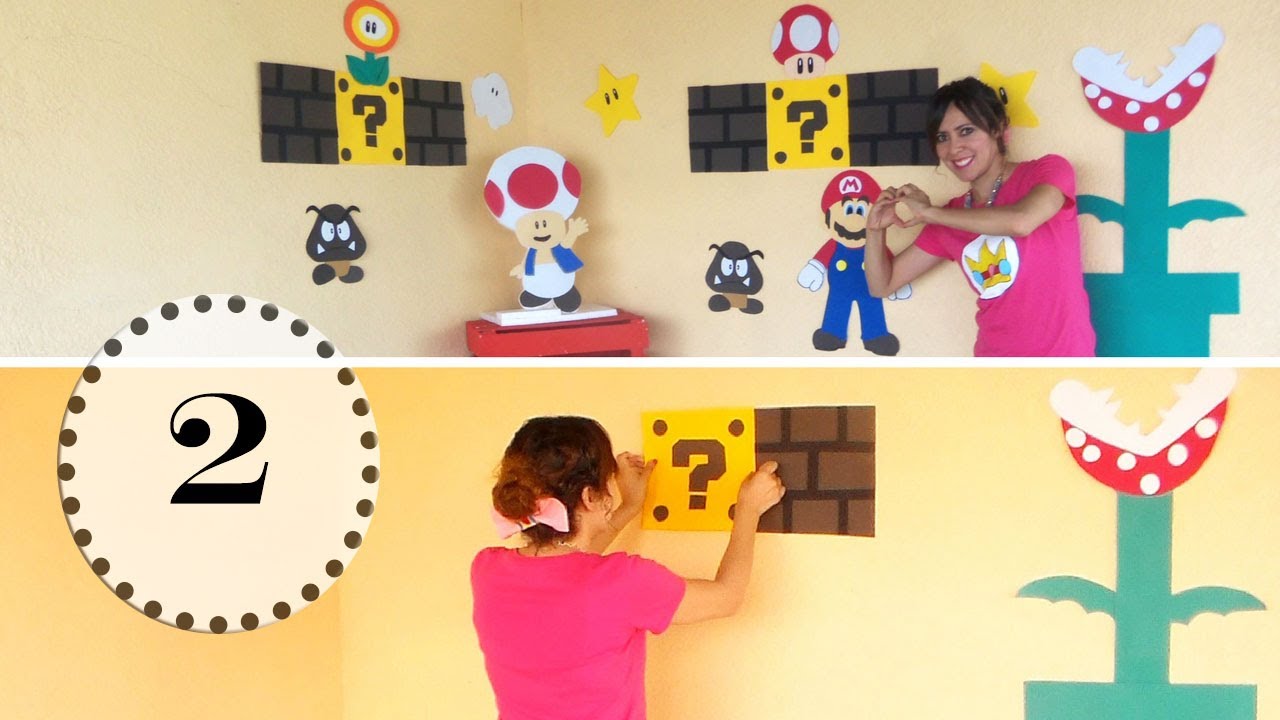 Decoracion de pared principal Mario Bros // COMBO fiesta infantil // COMBO Mario Bros