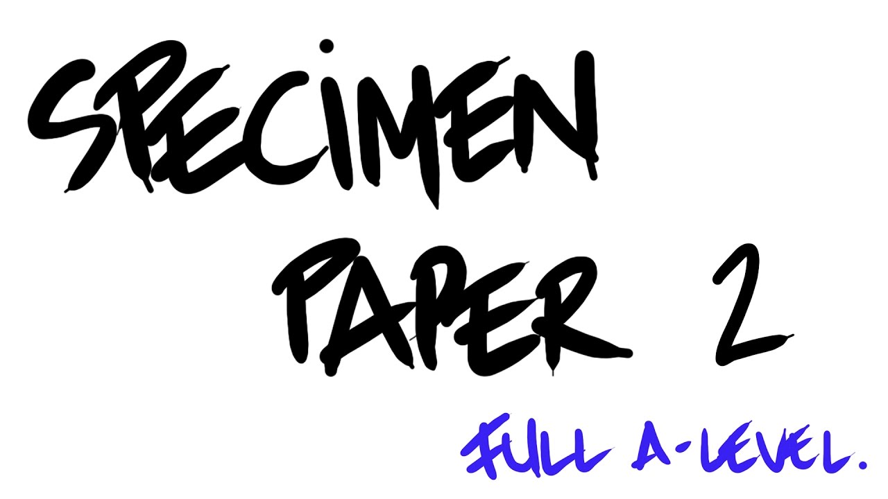 AQA A-Level Chemistry - Specimen Paper 2
