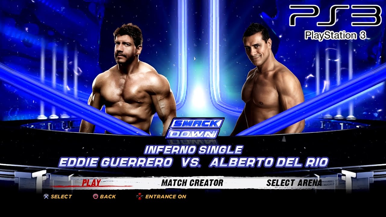 WWE '12 PS3 — Эдди Герреро против Альберто Дель Рио — Inferno [2K][mClassic]