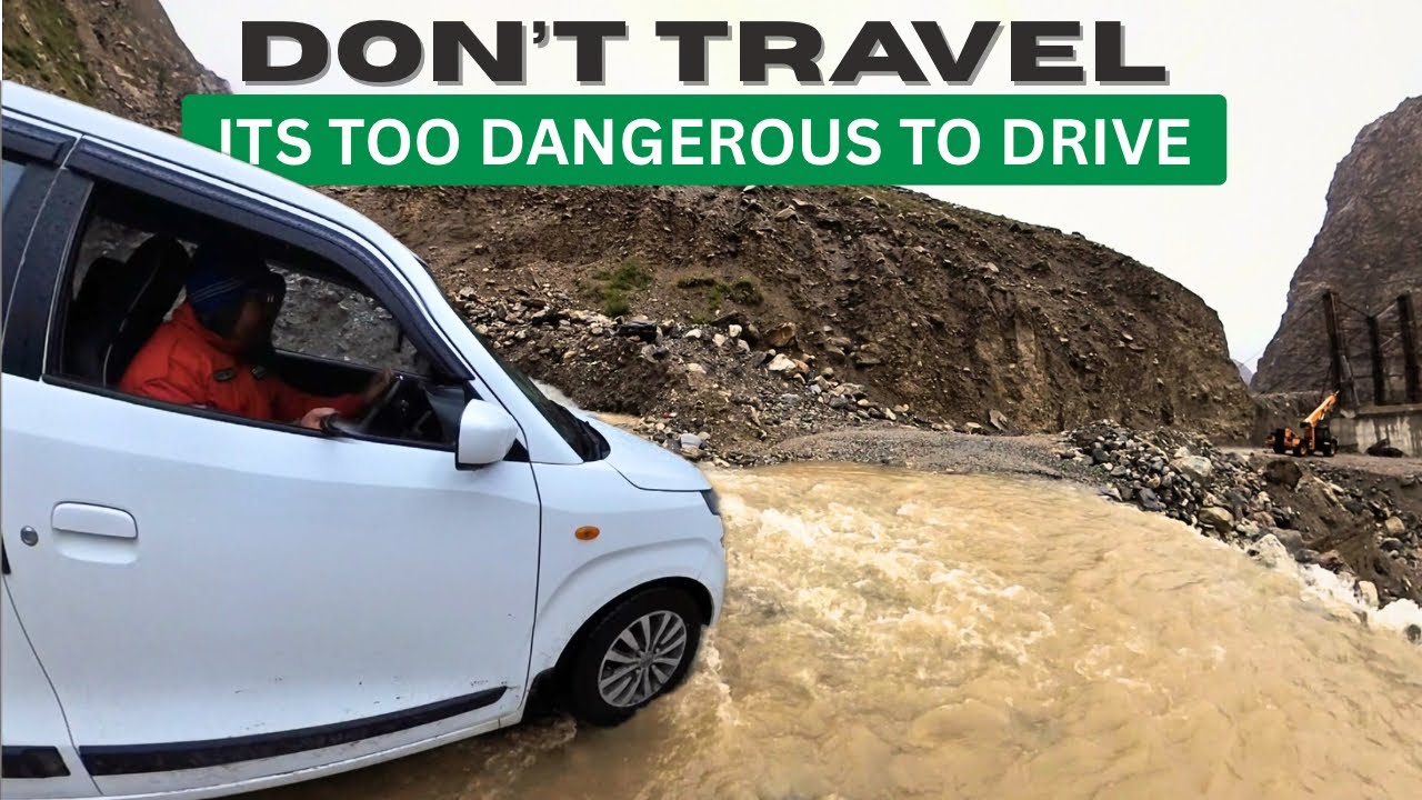 Zanskar Road पर Pani Crossing & Landslide 😨 | WagonR on Khatarnaak Himalaya Roads