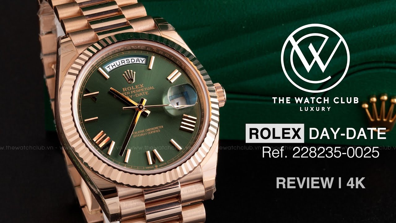 REVIEW ĐỒNG HỒ ROLEX DAYDATE 228235 MẶT SỐ OLIVE 40mm || THEWATCHCLUB