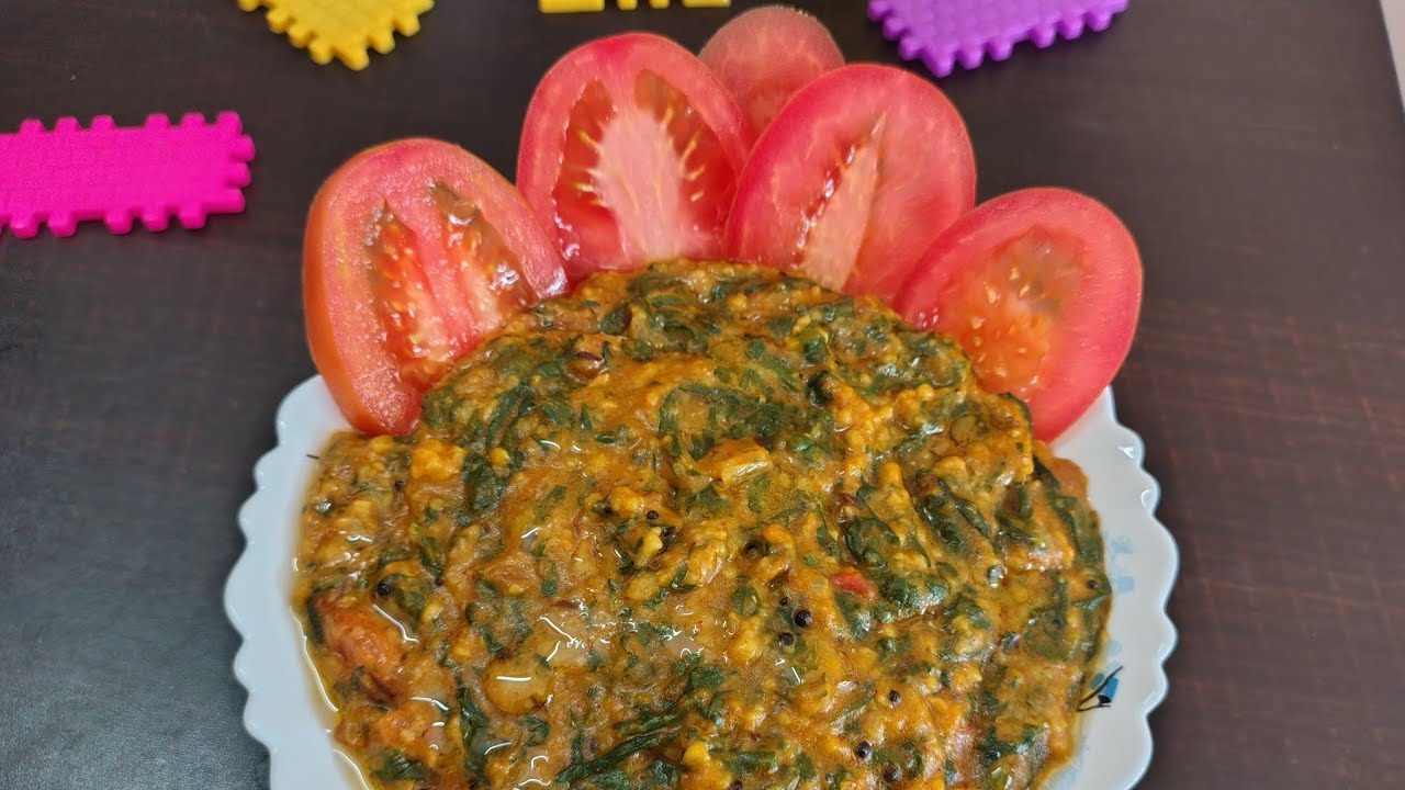 पारंपरिक पालक बेसन भाजी कशी करायची? | सोपी घरगुती रेसिपी | Palak besan recipe