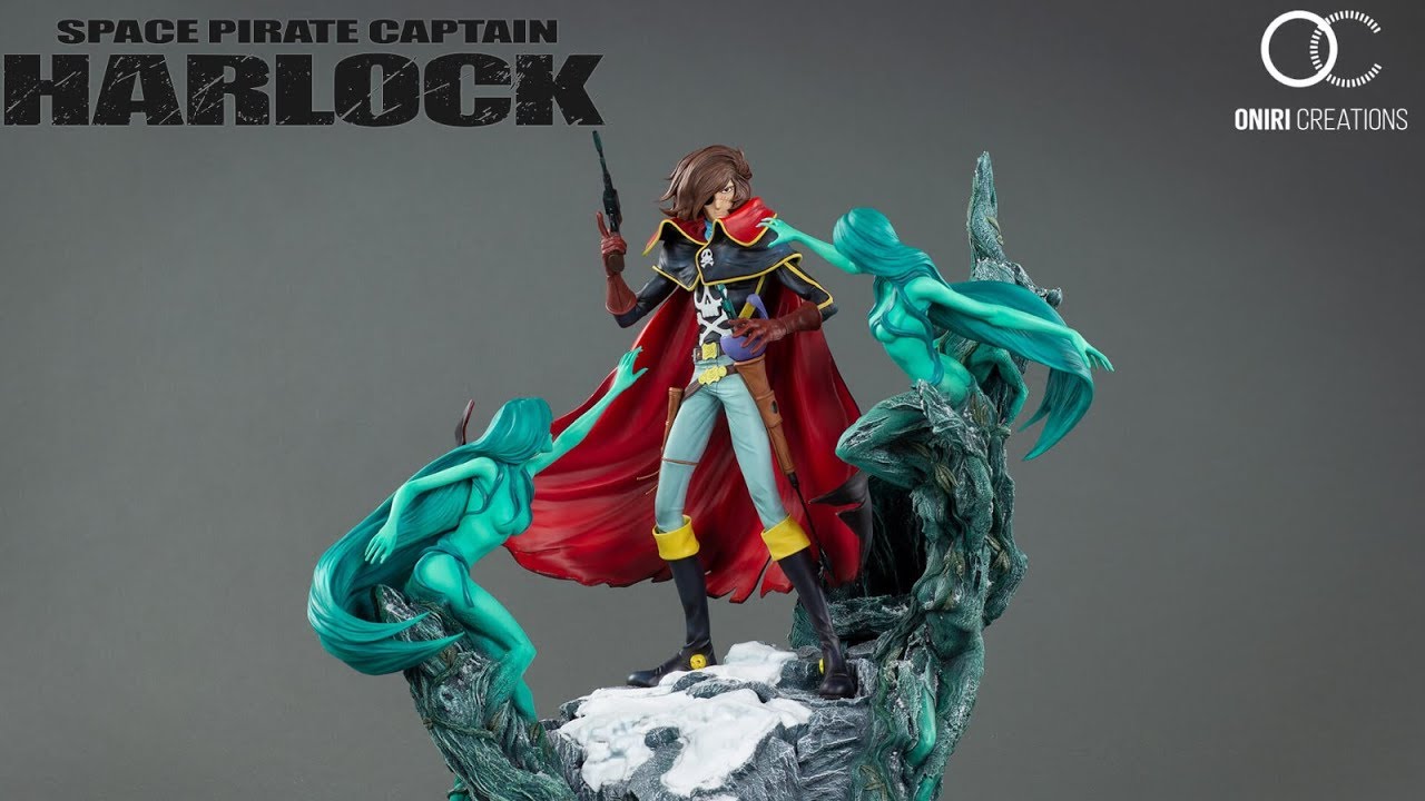 SPACE PIRATE CAPTAIN HARLOCK STATUE -  宇宙海賊キャプテンハーロック Uchū Kaizoku Kyaputen Hārokku - Oniri Cr&eacute;ation