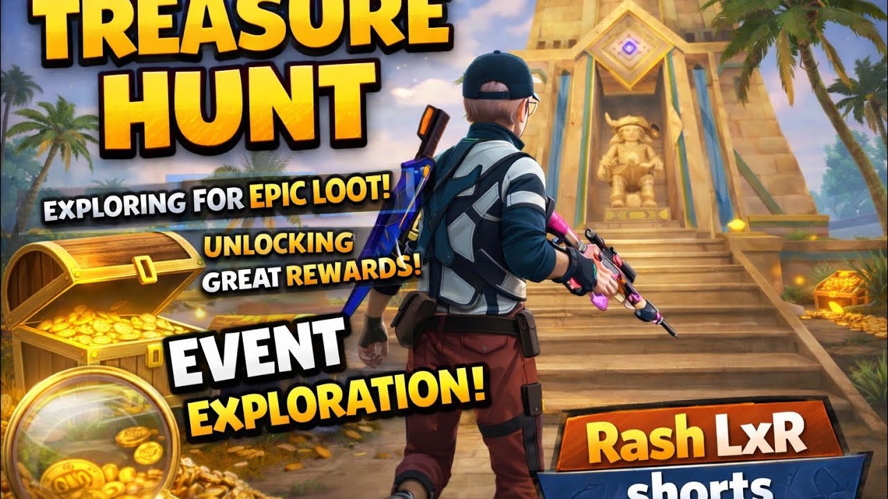 Exploring For Treasure Hunt Event. Treasure Hunt Event review. #RashLxR #Free Fire 