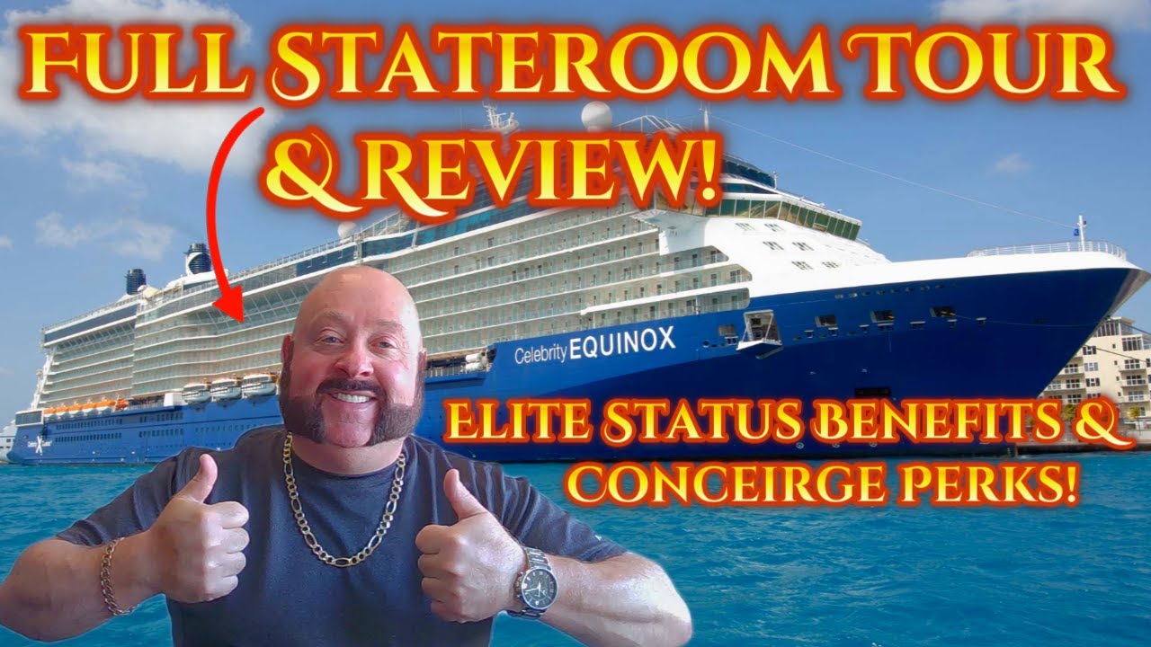 Celebrity Equinox Concierge Stateroom FULL Tour and Review! Elite Status Benefits Review as well....