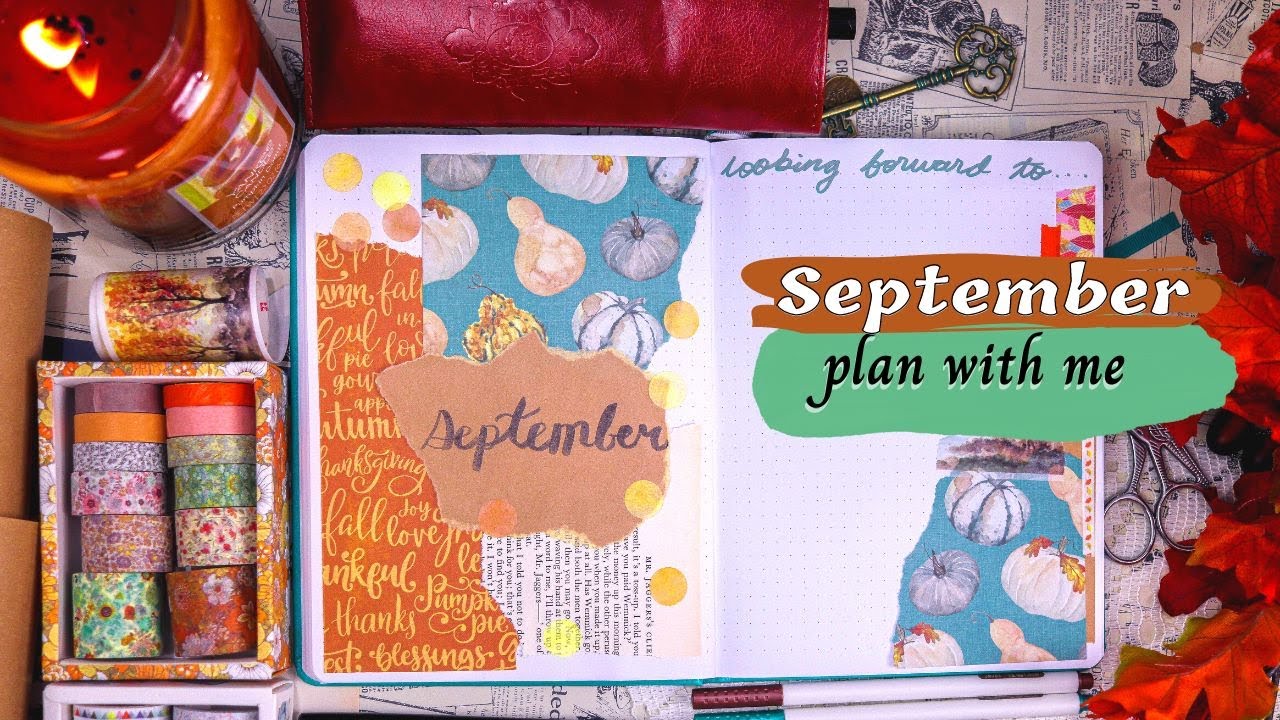 PLAN WITH ME SEPTEMBER 2022 🍂🌿: autumn theme in green and brown