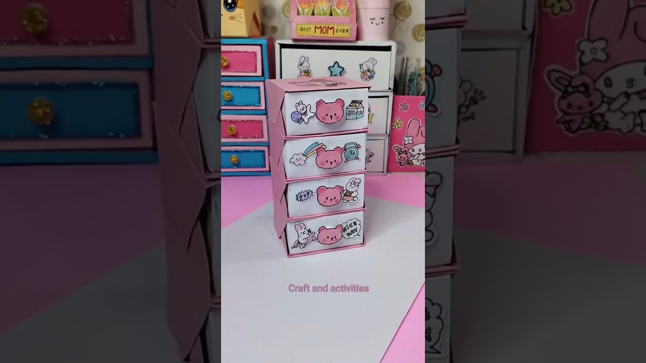 How To Make Paper Drawer | Mini Origami Storage Box | Paper Desk Organizer