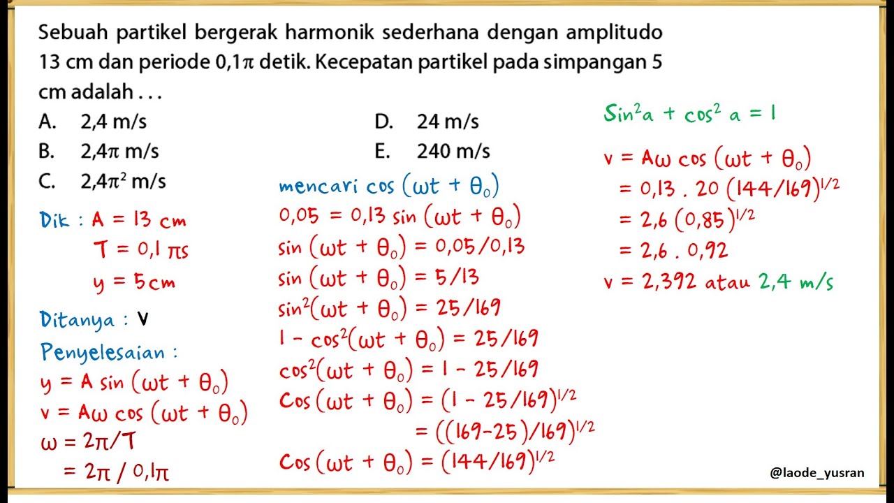 Contoh Soal : Getaran Harmonik Sederhana (1) | Kelas 10