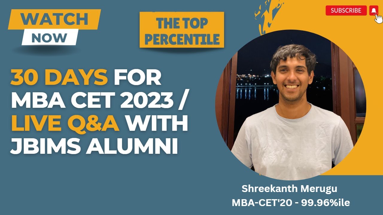 30 days for MBA CET 23 | TTPLive with Shreekanth Merugu - 99.96%iler