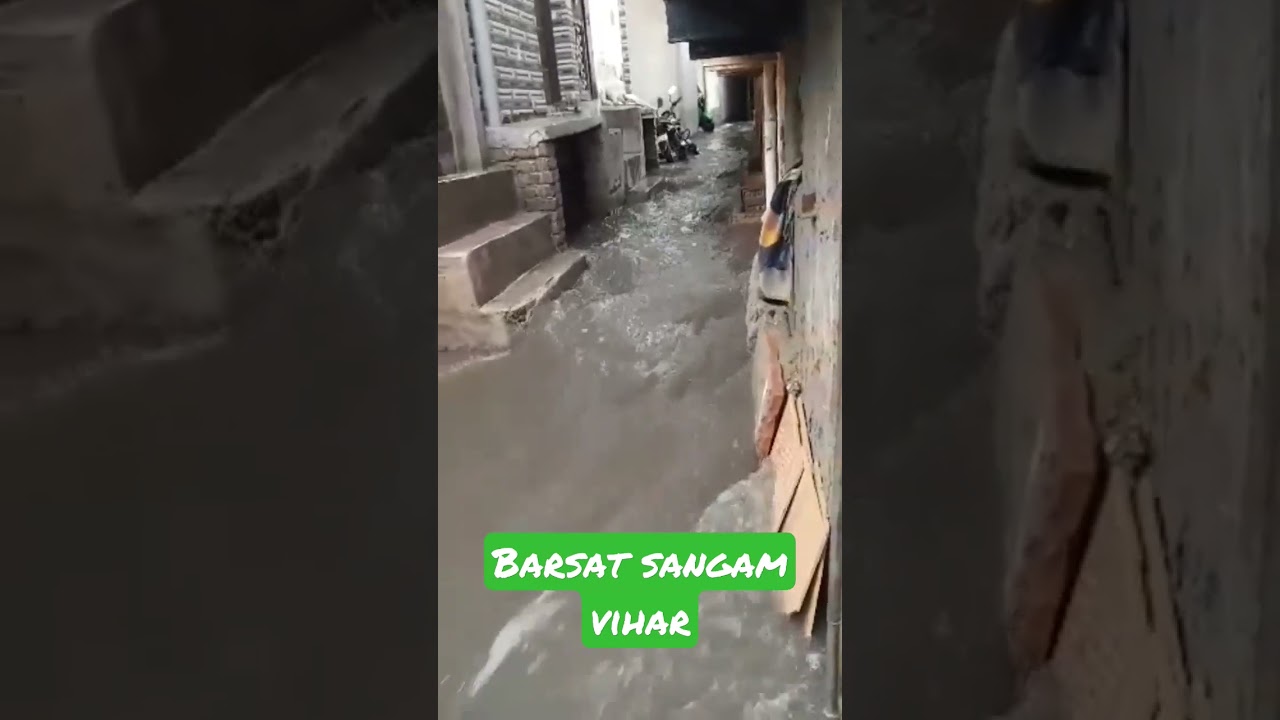 heavy rain ☔☔ sangam vihar