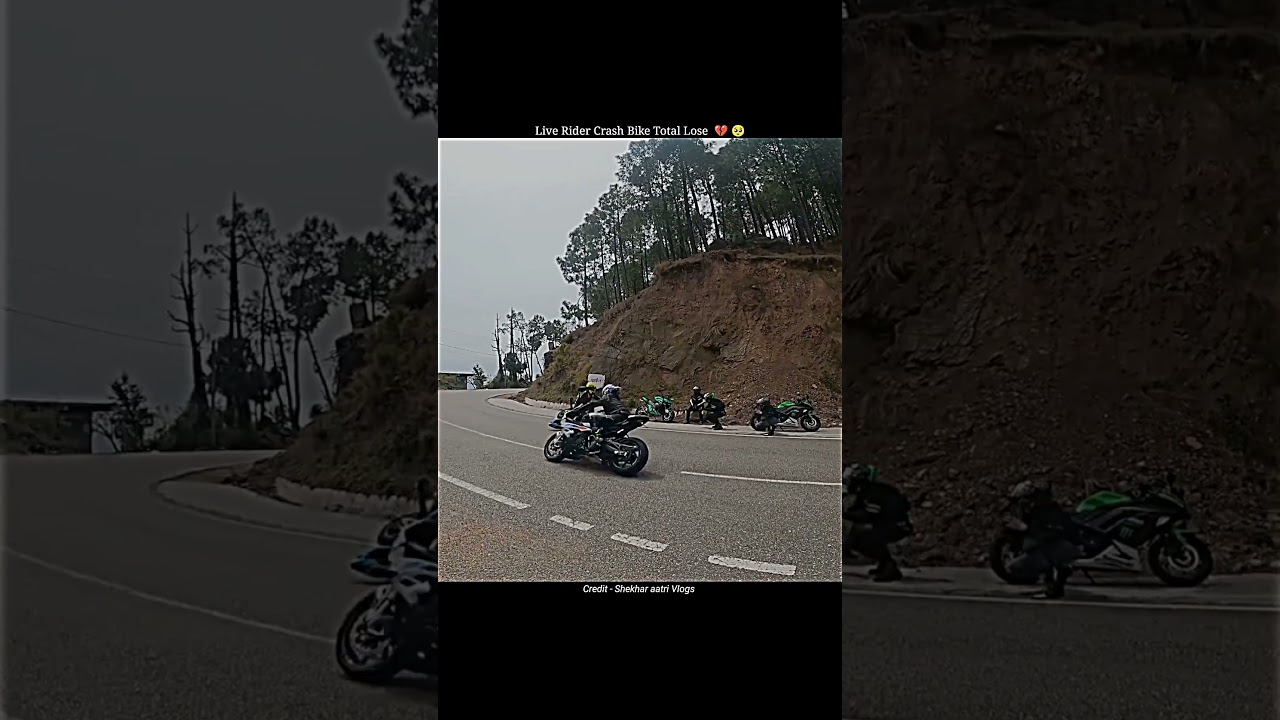 Live Rider Crash Bike Total Lose 💔🥺#motovlog #viral #ytshorts  #crash #zx10r #ktm #bikecrash #reels