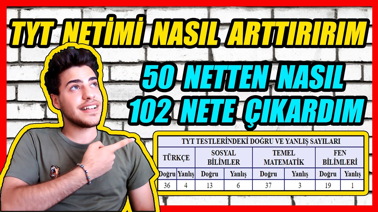 TYT'den Nasıl 102 Net Yaptım? 60 Netten Nasıl102 Nete Çıkardım? TYT Net Arttırma #yks2022 #tyt #ayt