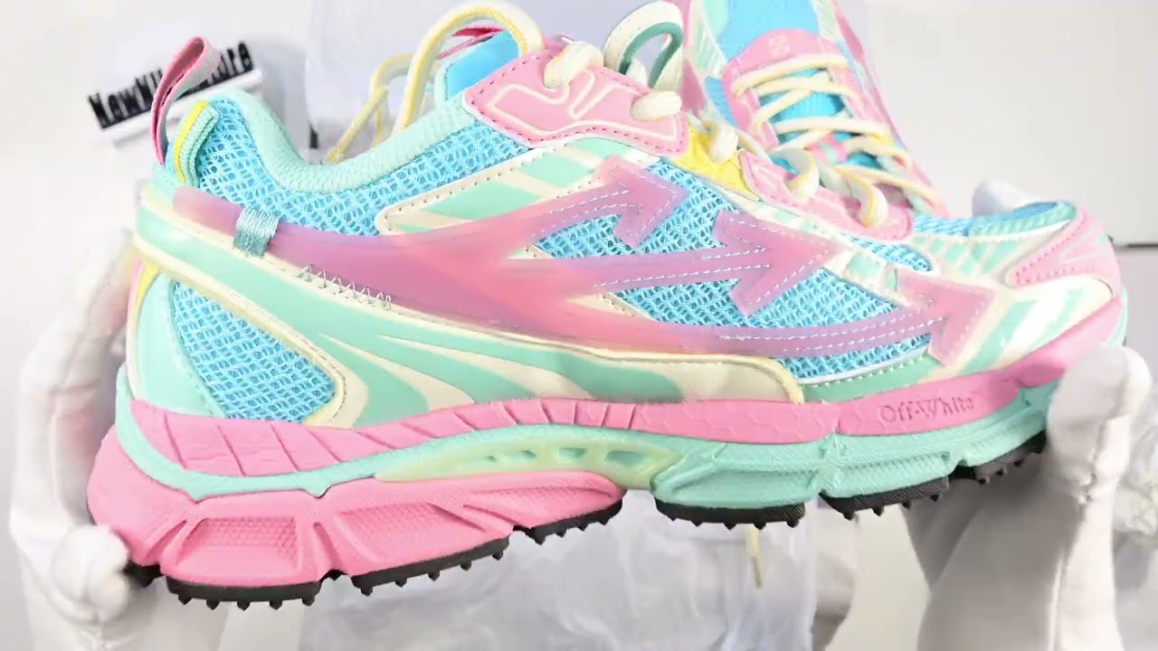 Unbox: Off White Be Right Back Sneakers Miami Light Blue Pink