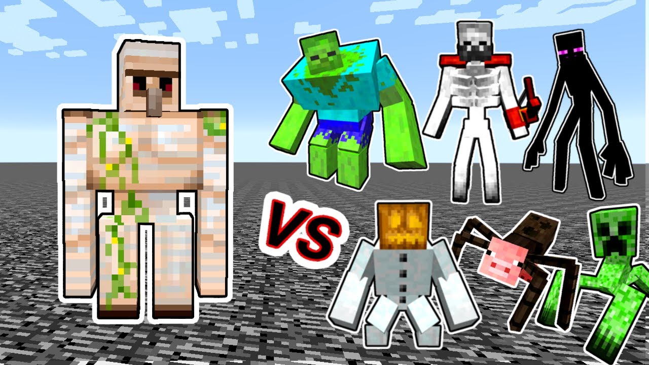 Iron Golem Vs. Mutant Creatures in Minecraft 1.7.10