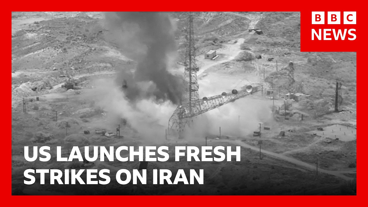 US launches fresh strikes on Iran as Trump warns Tehran it 'better behave' | BBC News