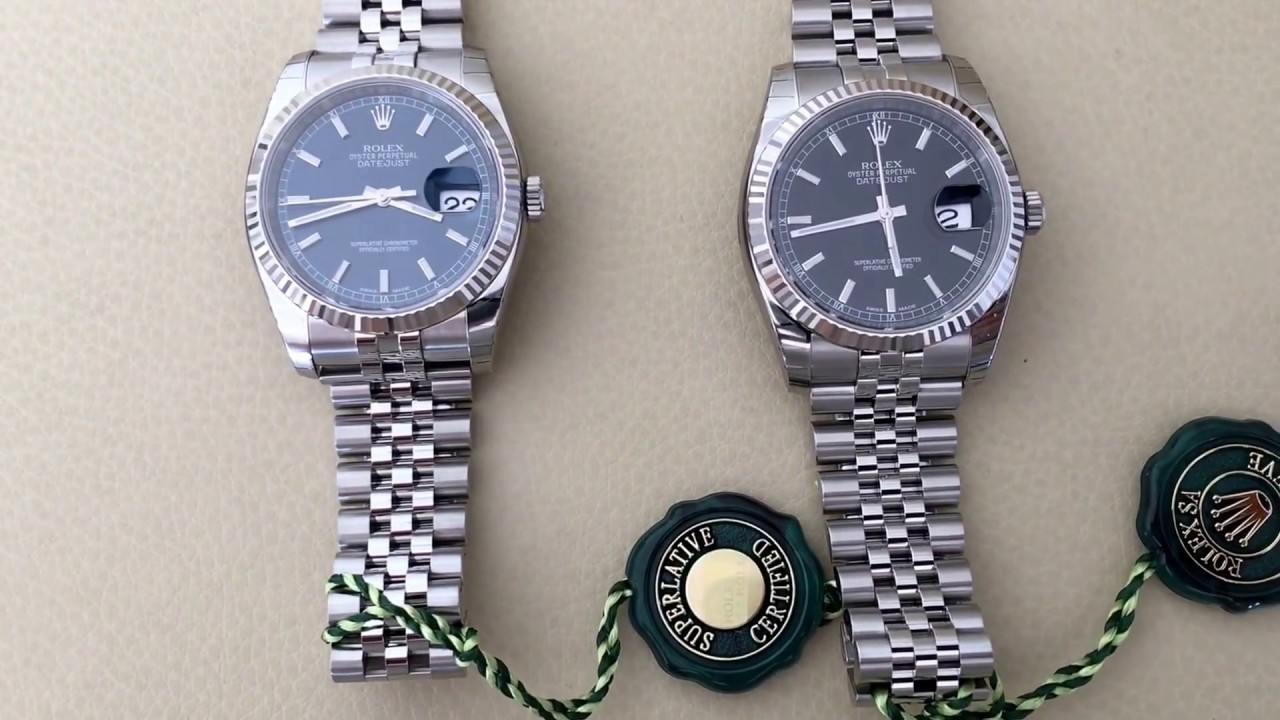 Rolex Datejust 116234 Black VS Blue Dial Jubilee