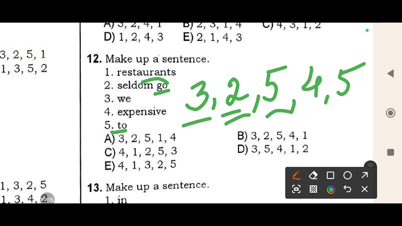 Make up sentence 1