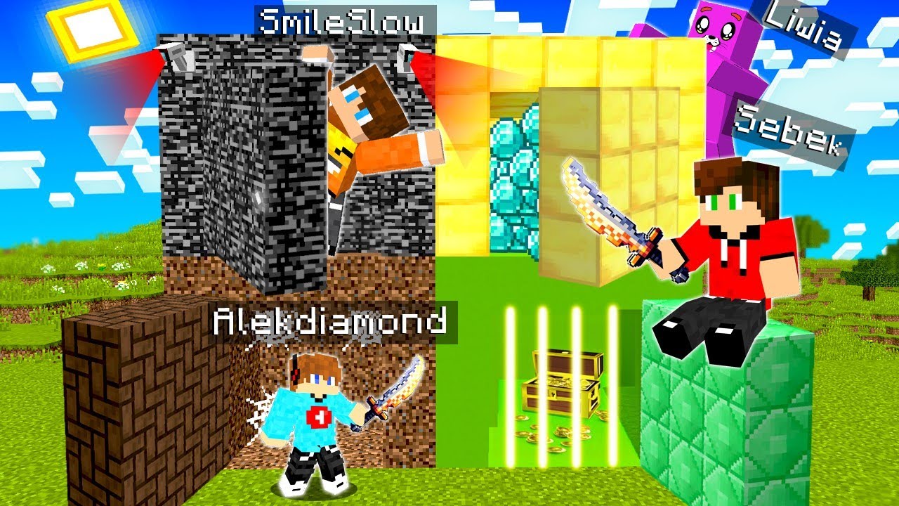 SEJF SmileSlow vs Sebek vs Pati vs Alek vs Liwia w Minecraft!